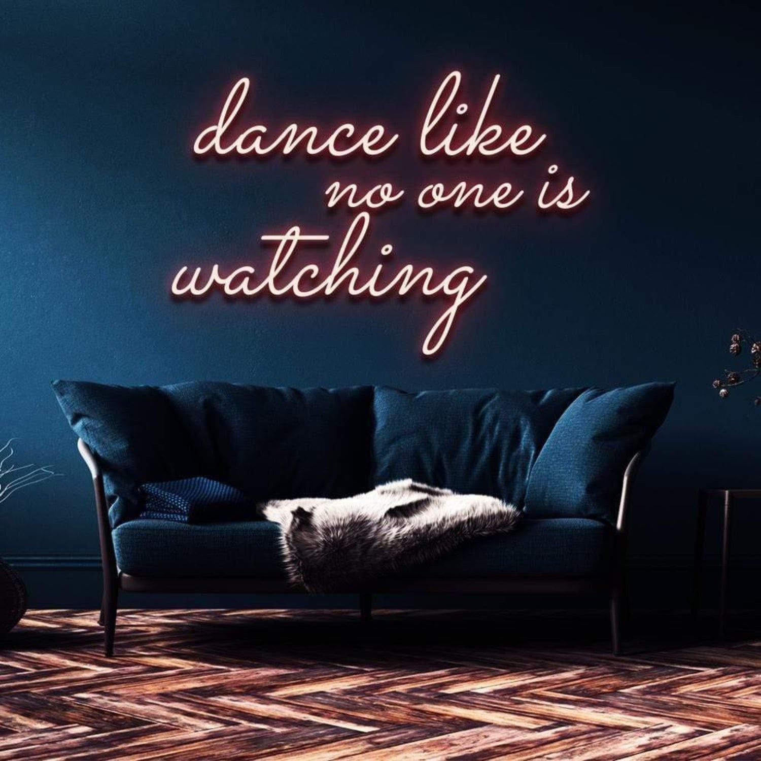 Dance Like No Ones Watching Light Blue Artful Led Neon Sign For Modern Room Decor | Shineneon