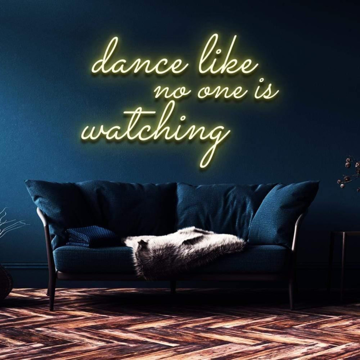 Dance Like No Ones Watching Light Blue Artful Led Neon Sign For Modern Room Decor | Shineneon
