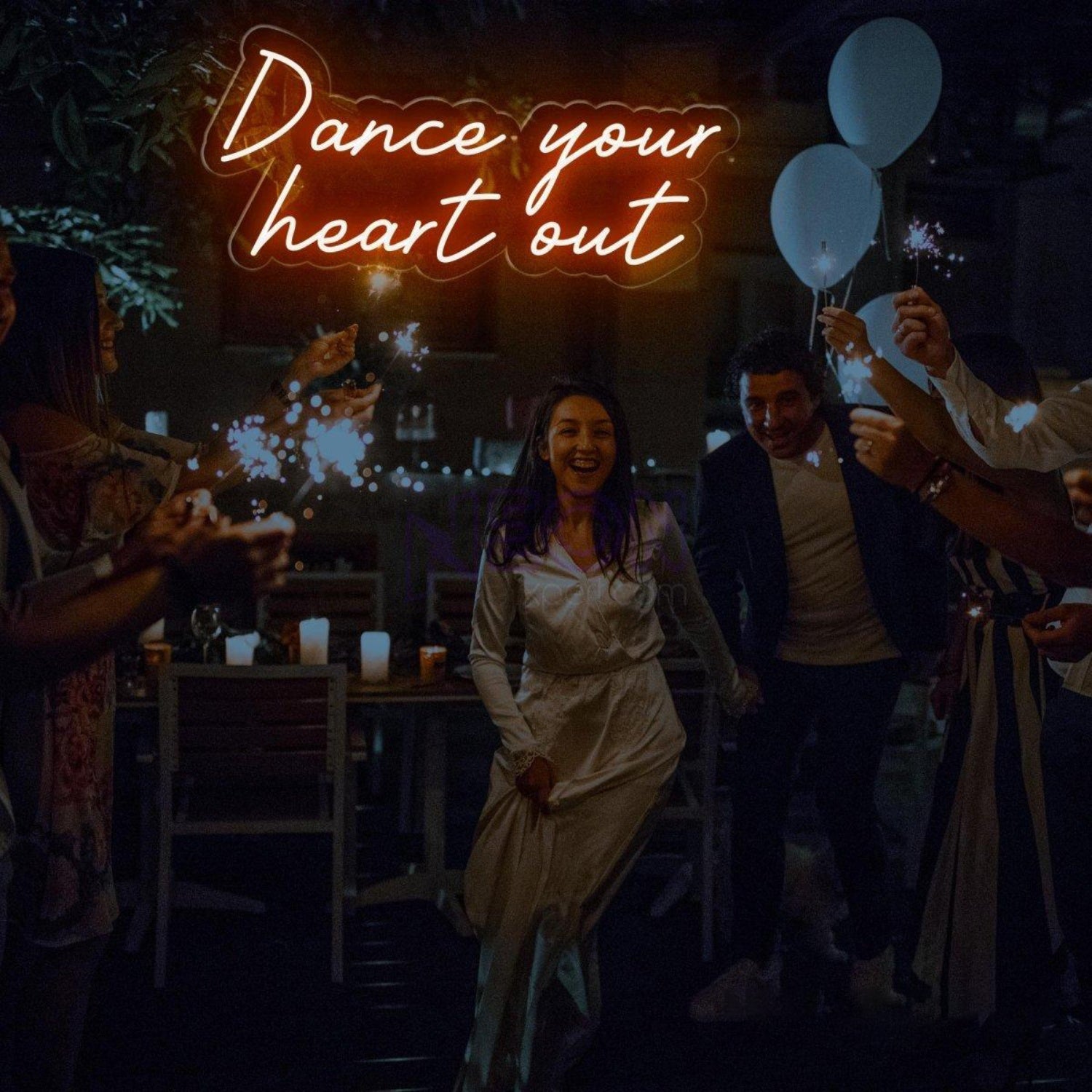 Dance Your Heart Out White Script Led Neon Sign For Dance Retro Bar Decor | Shineneon