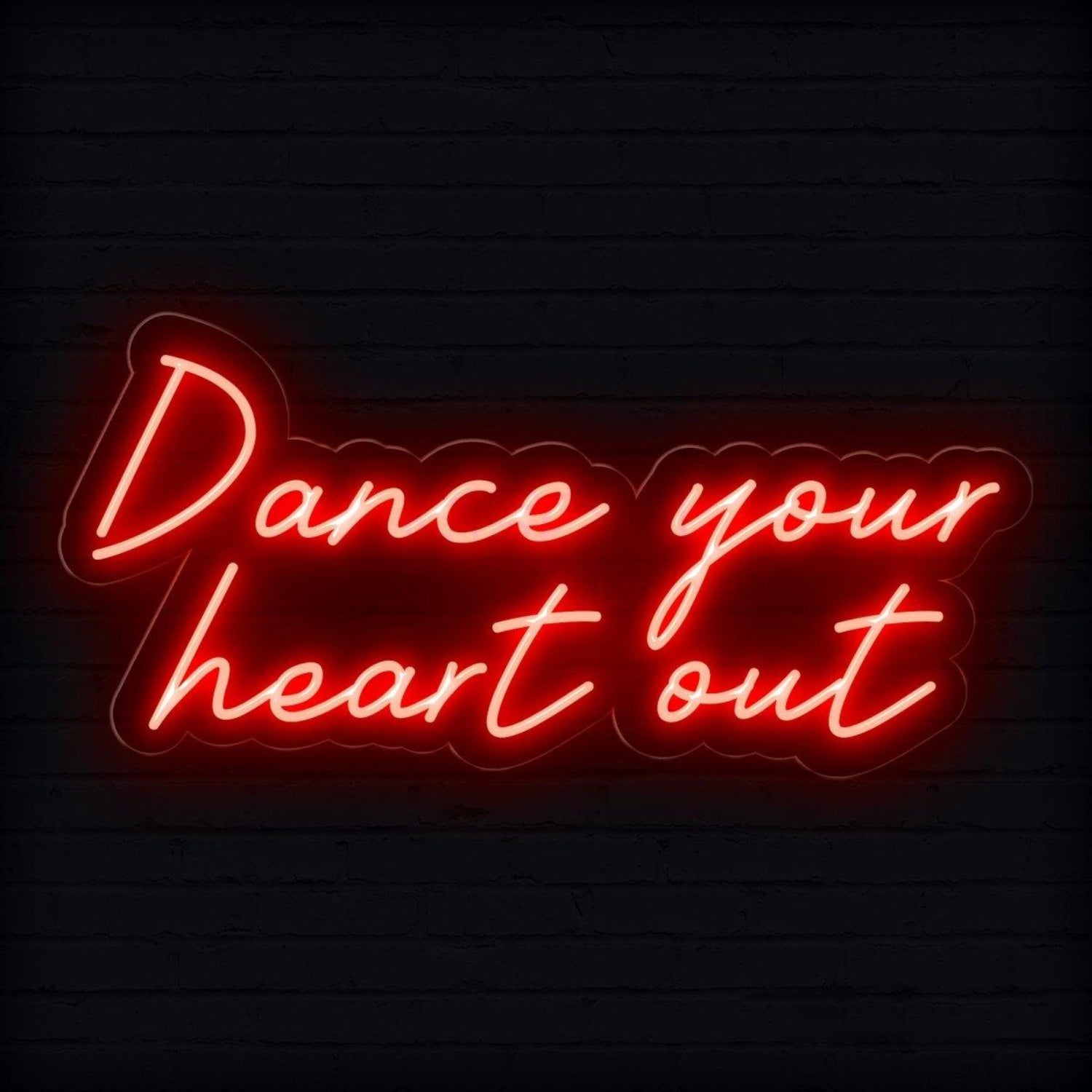 Dance Your Heart Out White Script Led Neon Sign For Dance Retro Bar Decor | Shineneon