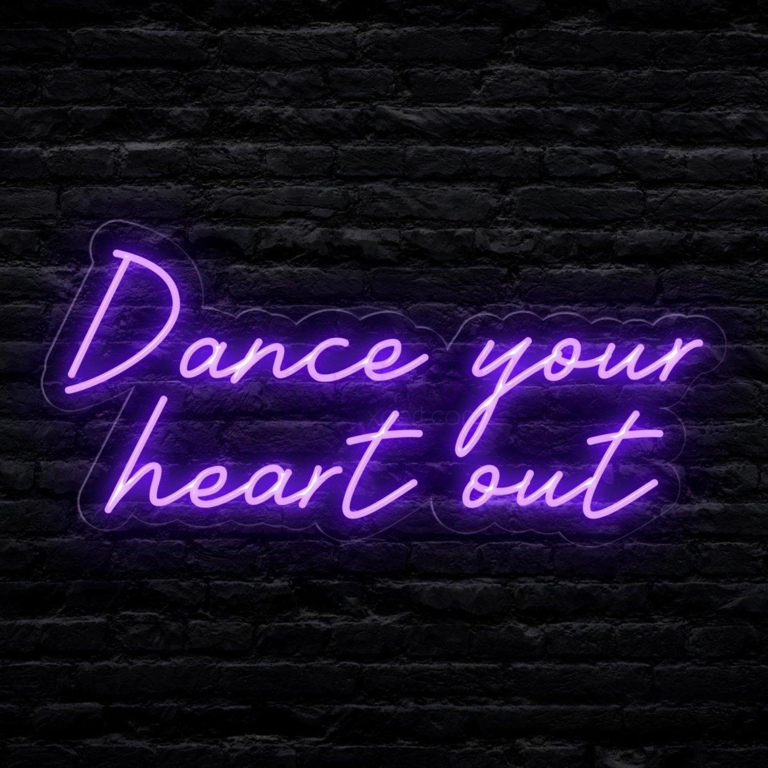 Dance Your Heart Out White Script Led Neon Sign For Dance Retro Bar Decor | Shineneon