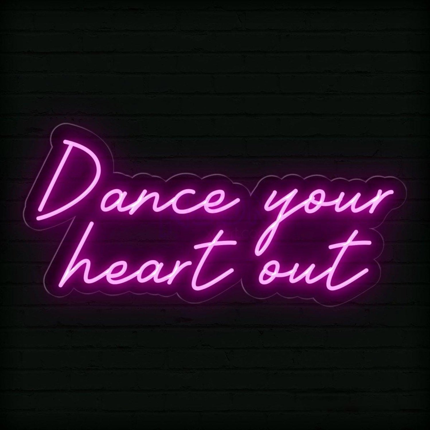 Dance Your Heart Out White Script Led Neon Sign For Dance Retro Bar Decor | Shineneon