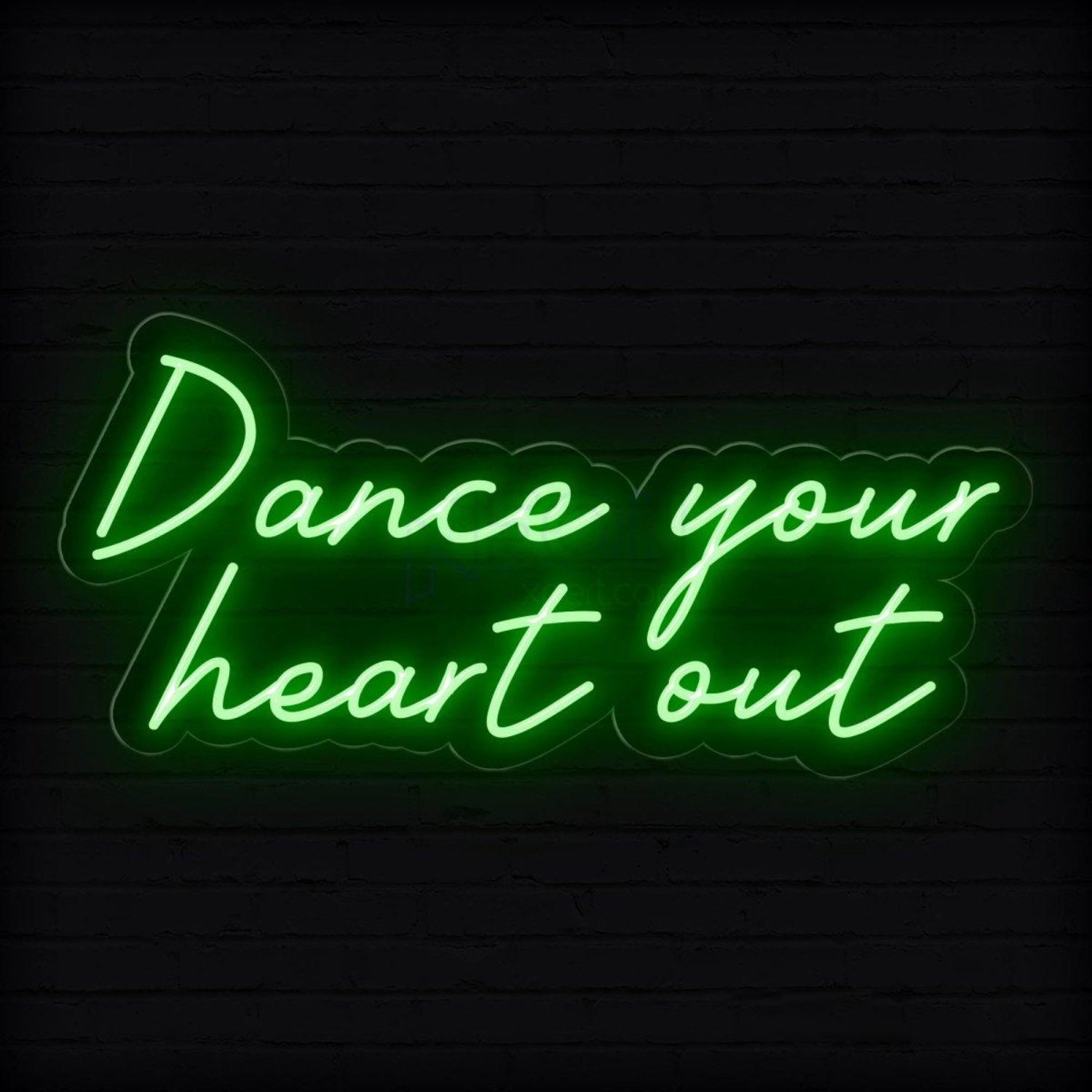 Dance Your Heart Out White Script Led Neon Sign For Dance Retro Bar Decor | Shineneon