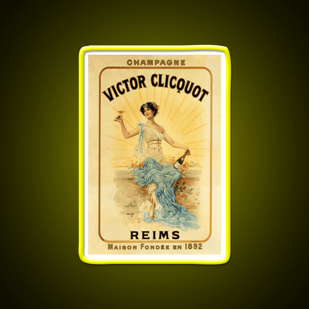 Dancer Victor Clicquot Poster Cocktail Bar Decor Led Neon Sign Rgb Color - Shineneon