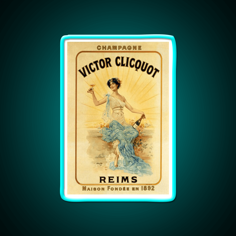 Dancer Victor Clicquot Poster Cocktail Bar Decor Led Neon Sign Rgb Color - Shineneon