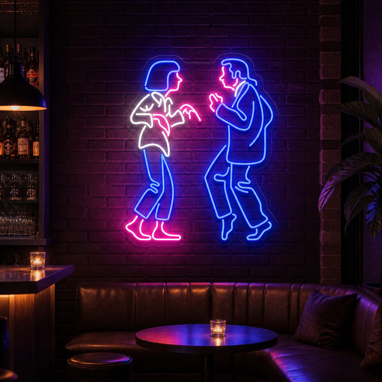 Dancing Couple Vintage LED Neon Sign real lifestyle scene