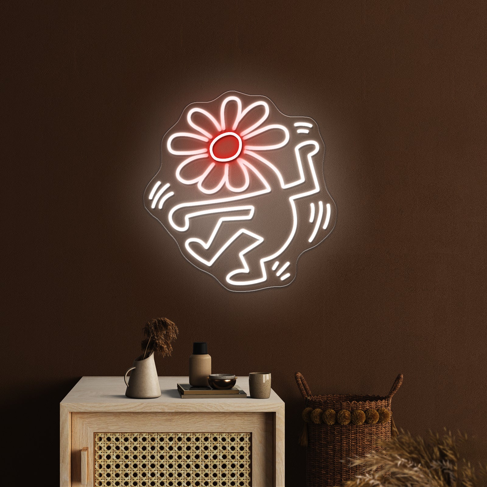 Dancing Flower Head Artistic Neon Signs Decor | Shineneon