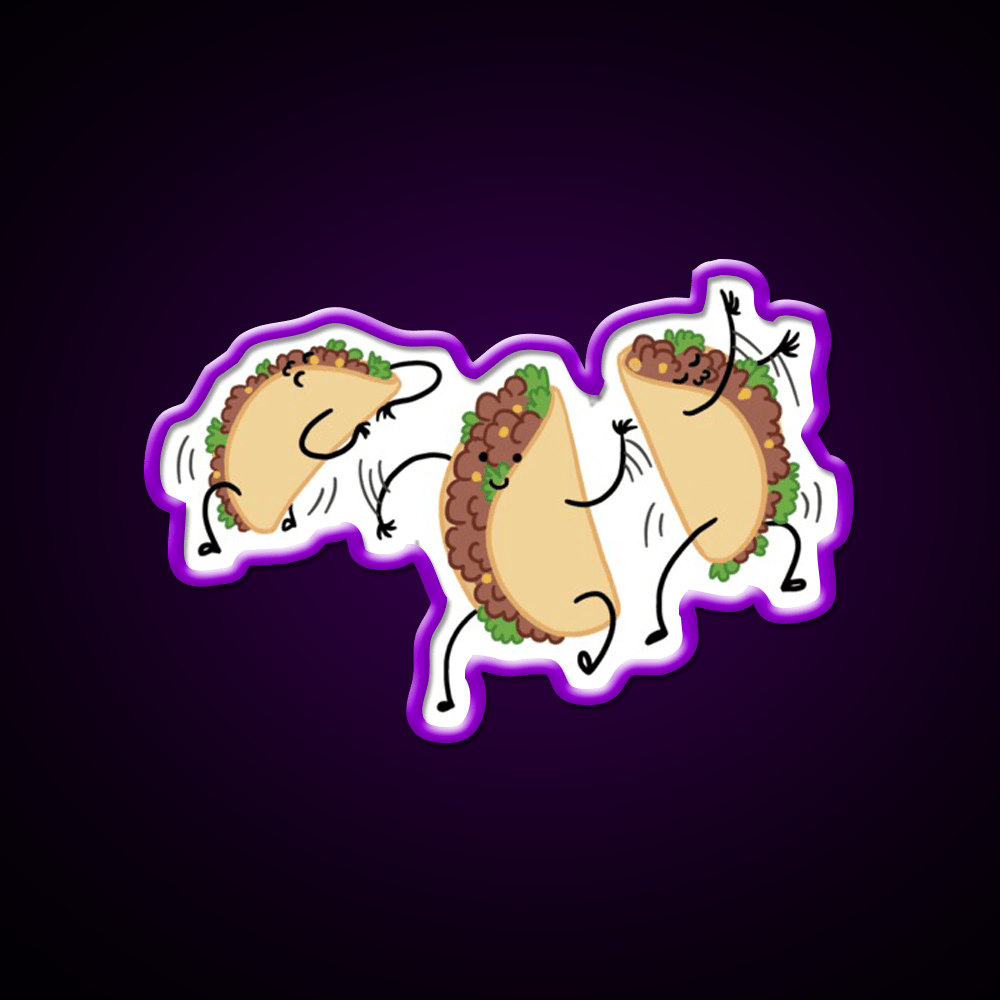 Dancing Taco Led Neon Sign Mexican Food Sign Rgb Color - Shineneon