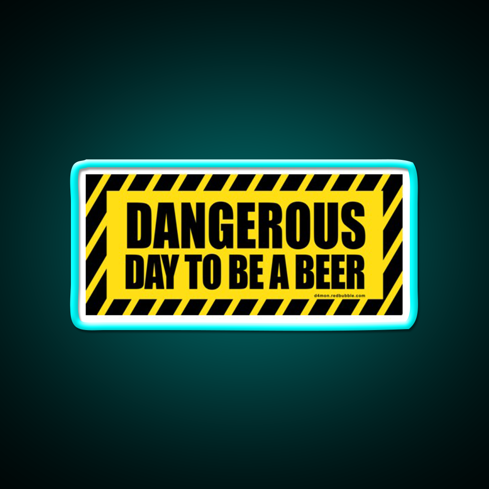 Danger Dangerous Beer Bar Decor Led Neon Sign Rgb Color - Size and dimension reference