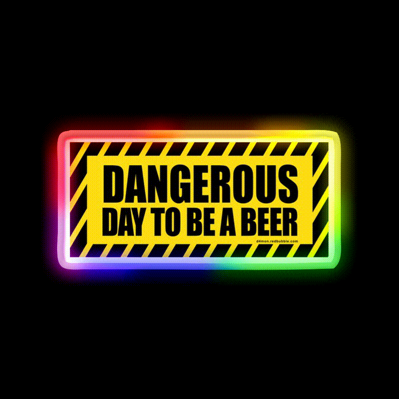 Danger Dangerous Beer Bar Decor Led Neon Sign Rgb Color - LED neon sign close-up detail