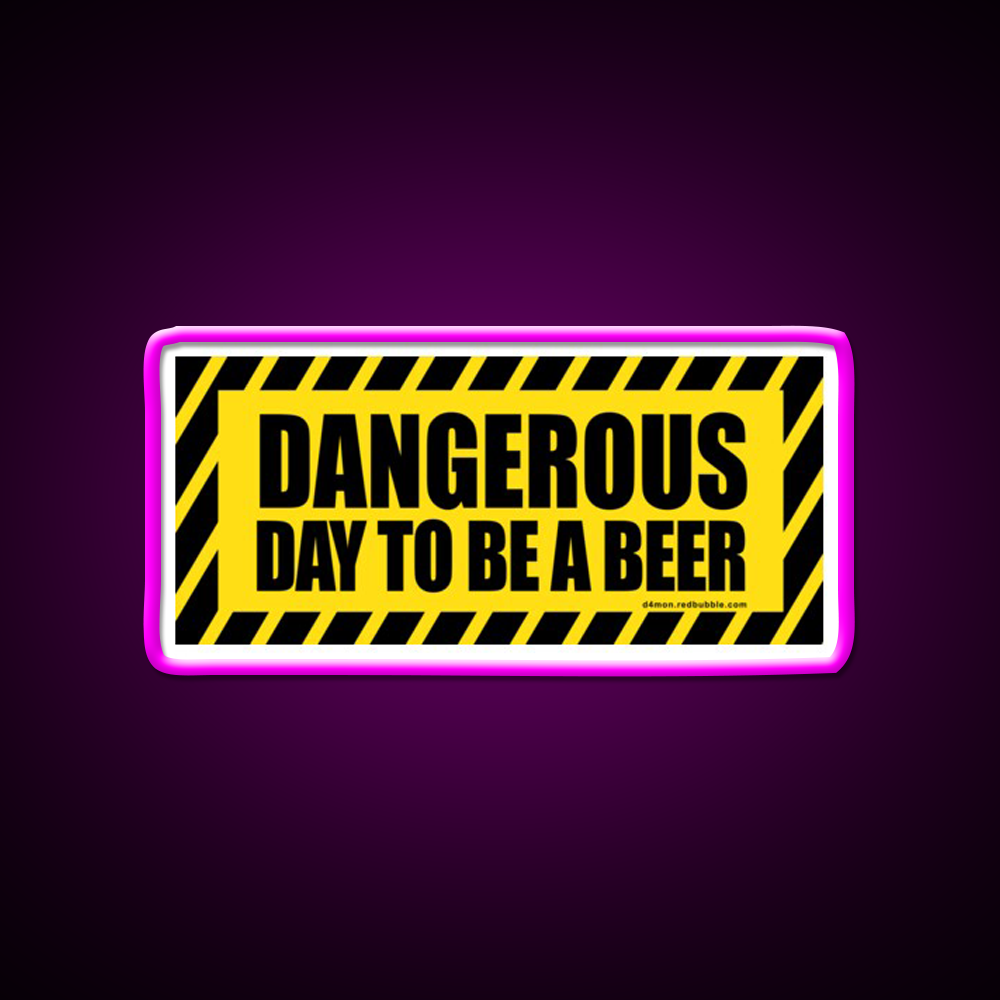Danger Dangerous Beer Bar Decor Led Neon Sign Rgb Color - Neon sign mounted on wall in room