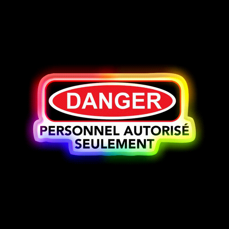 Danger Man Cave Bar Led Neon Sign Rgb Color