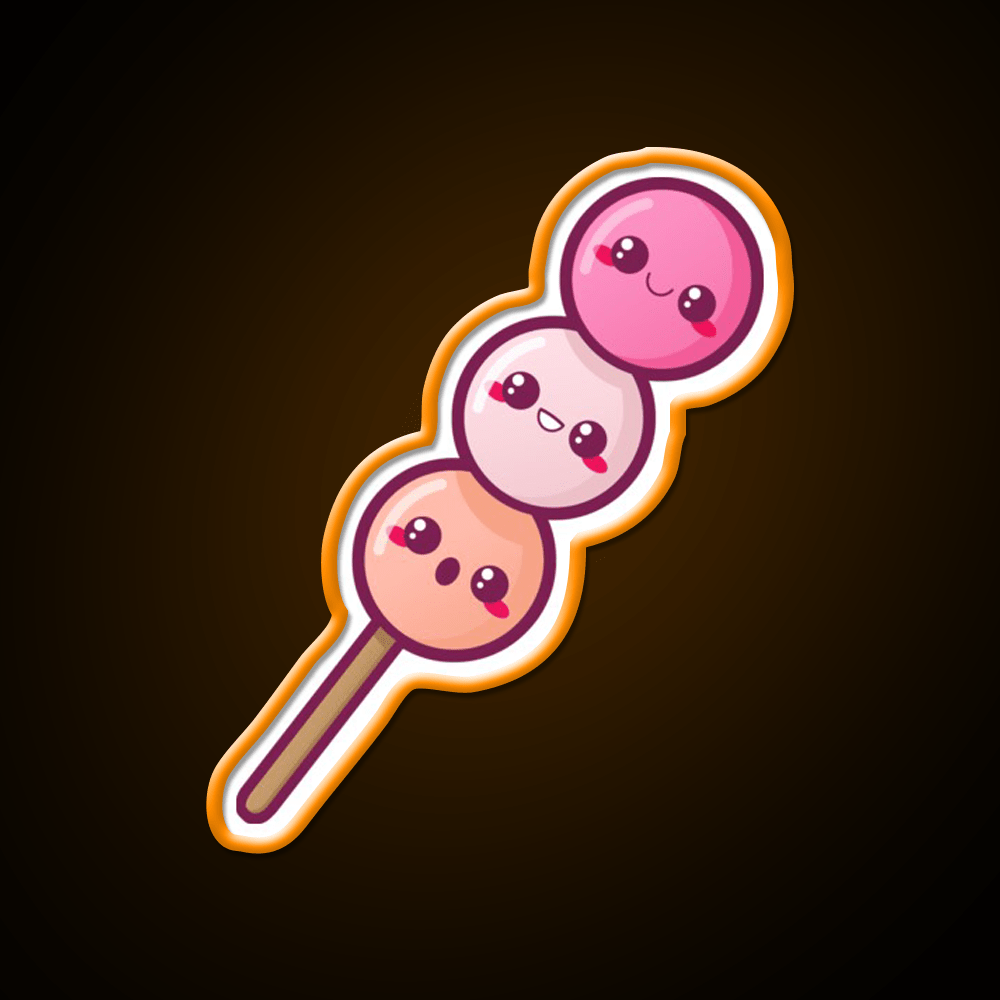 Dango Snack Food Led Neon Sign For Snack Room Rgb Color - Shineneon