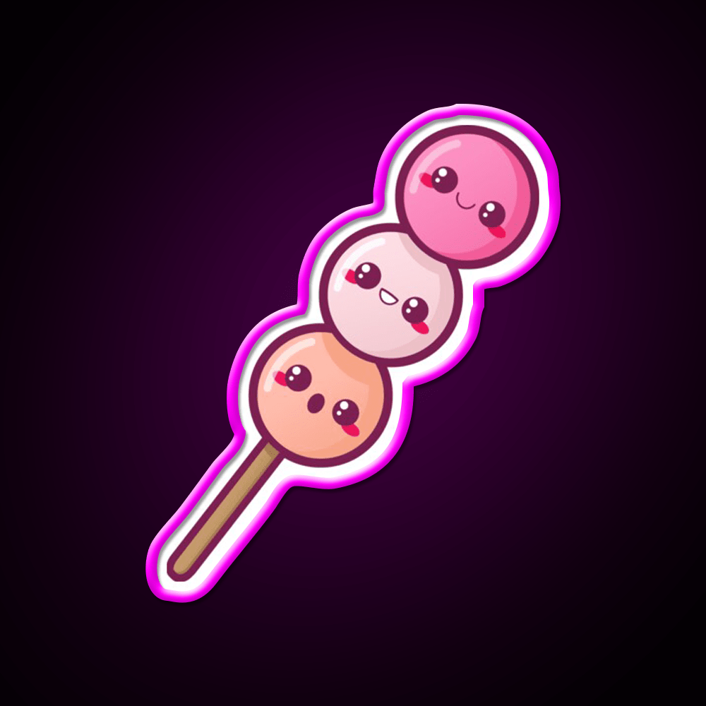 Dango Snack Food Led Neon Sign For Snack Room Rgb Color - Shineneon