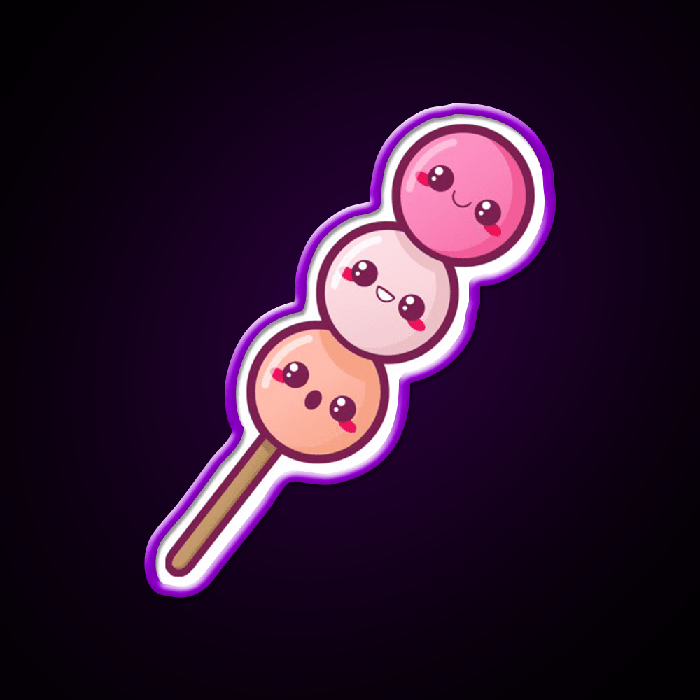 Dango Snack Food Led Neon Sign For Snack Room Rgb Color - Shineneon