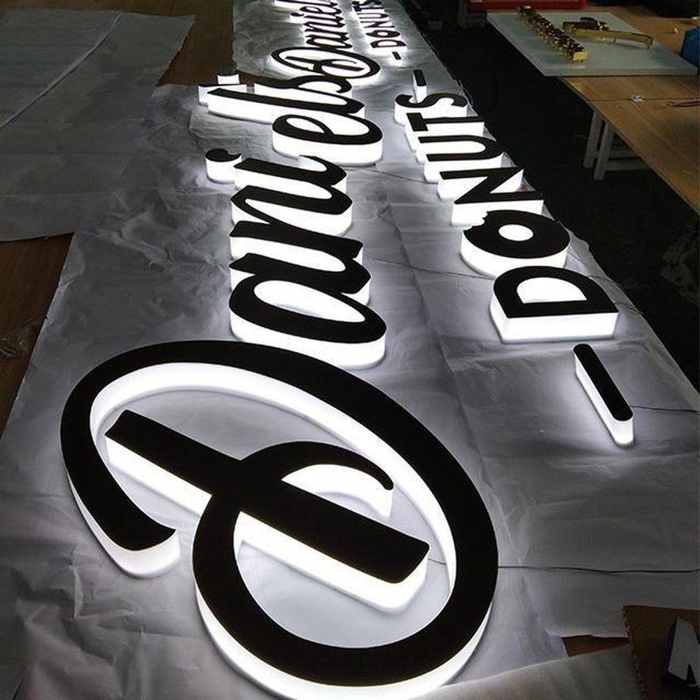 Daniel Donuts 3D Backlit Letters Business Metal Led Sign - Shineneon