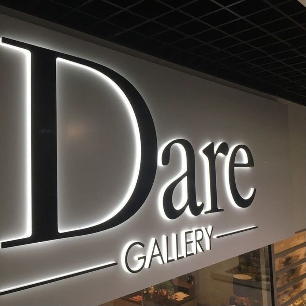 Dare Gallery 3D Backlit Channel Letters Led Light Sign - Shineneon