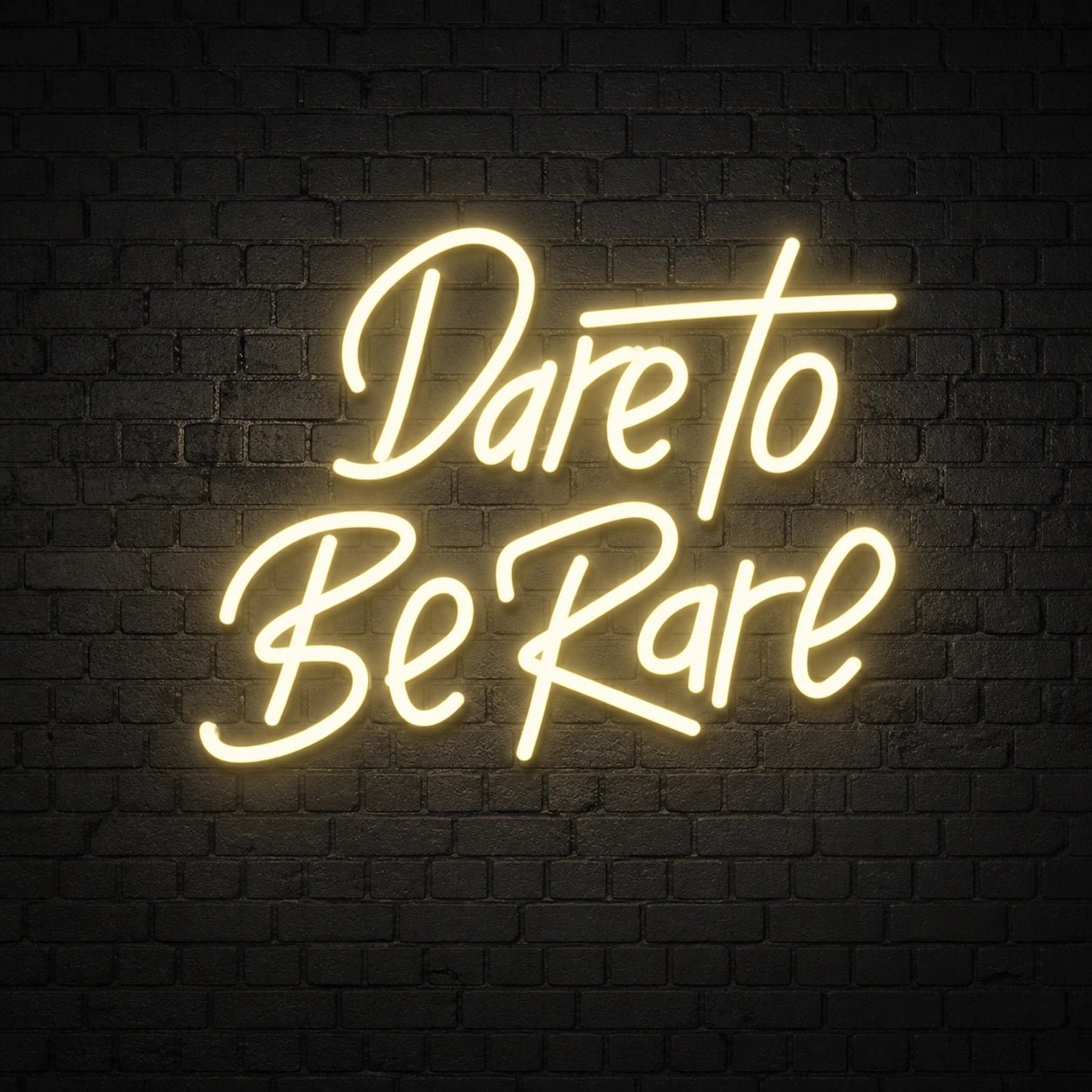 Dare To Be Rare Brick Wall Vintage LED Neon Sign - Shineneon