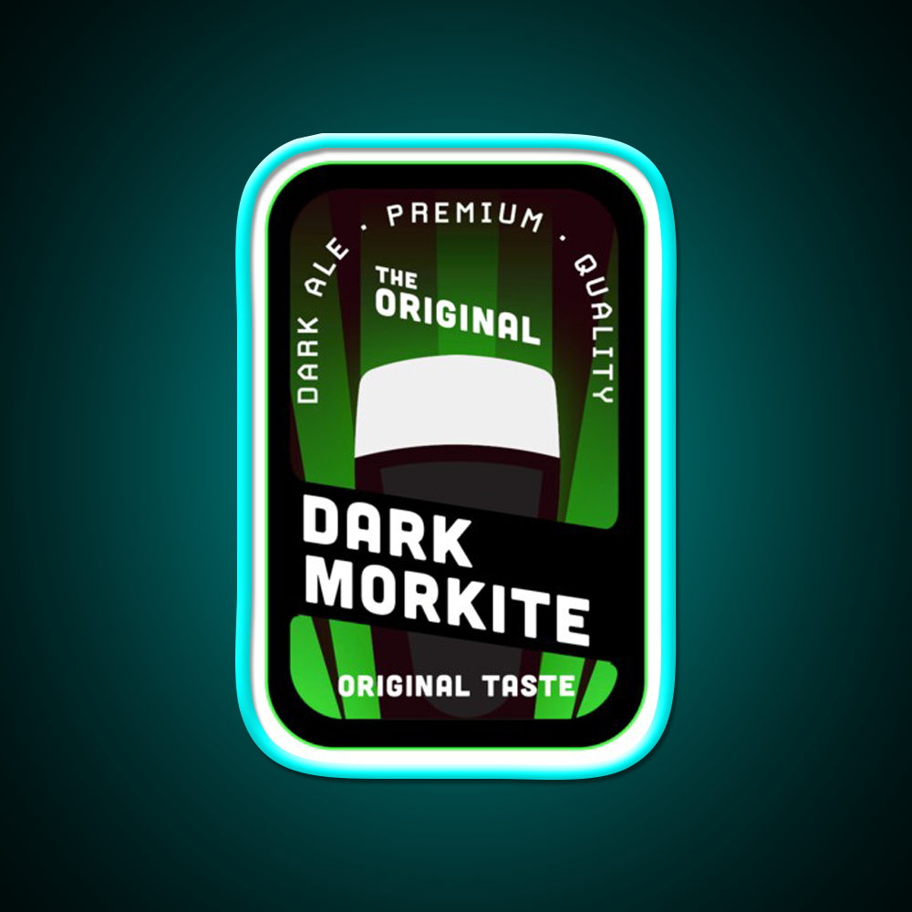 Dark Morkite Beer Bar Decor Led Neon Sign Rgb Color - Size and dimension reference