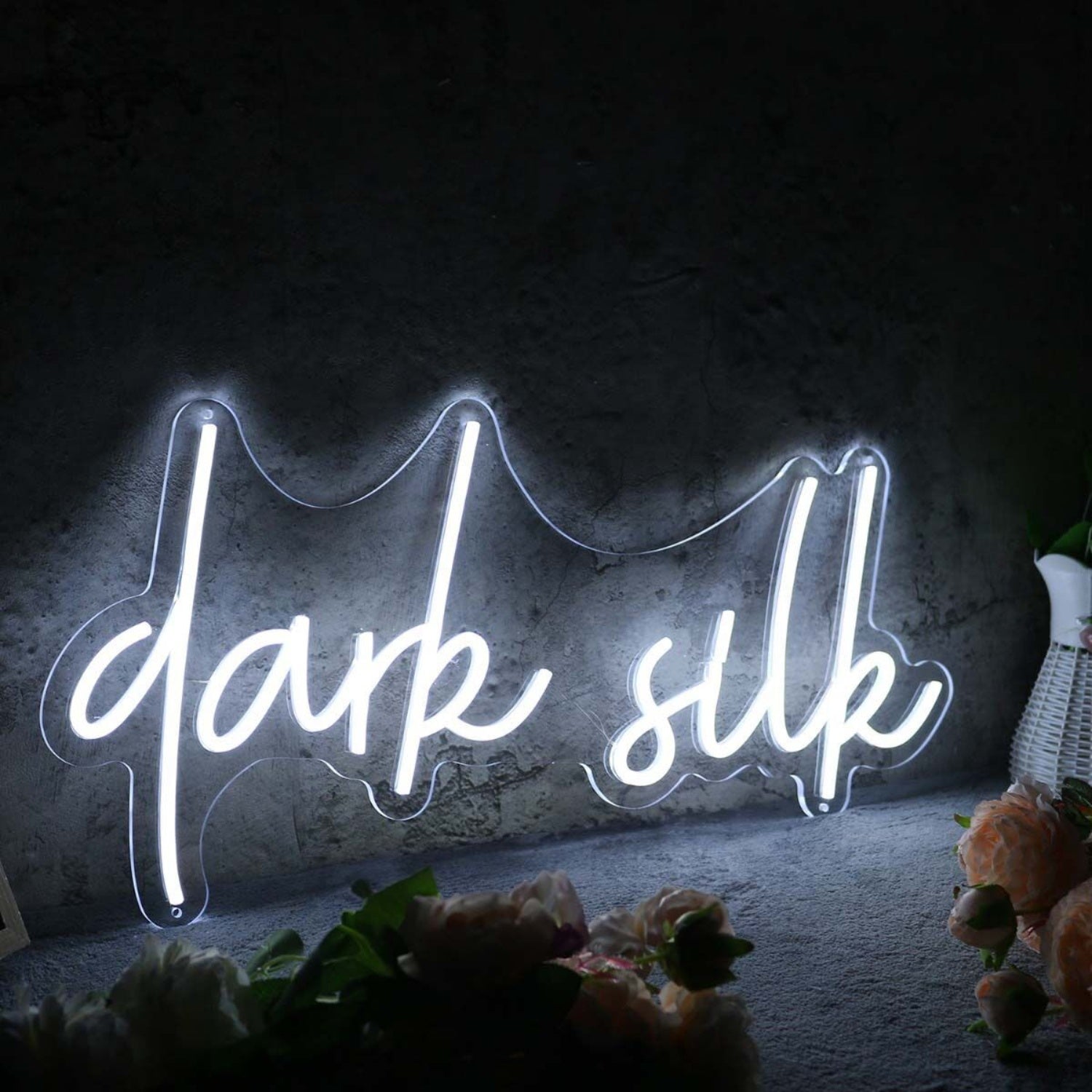 Dark Silk White Led Neon Sign | Shineneon