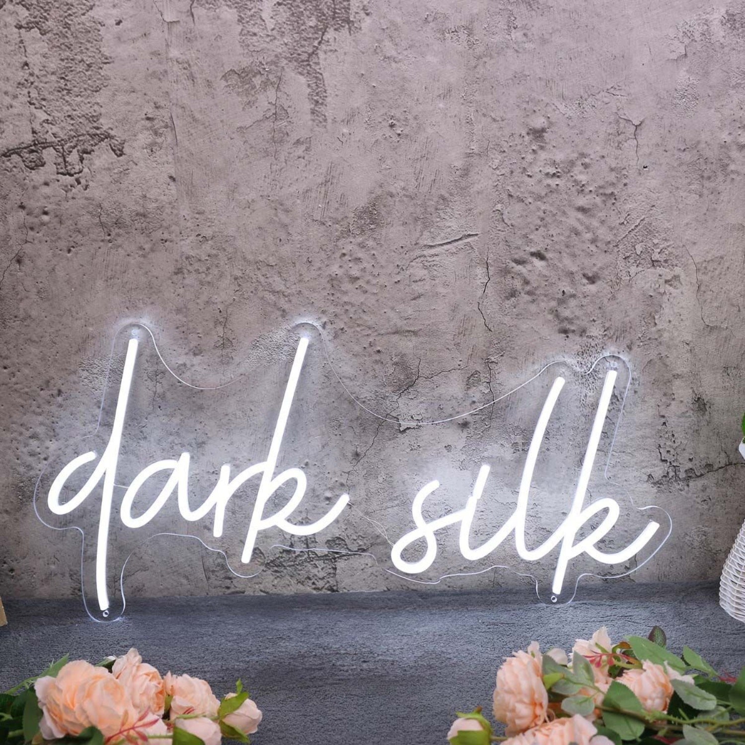 Dark Silk White Led Neon Sign | Shineneon