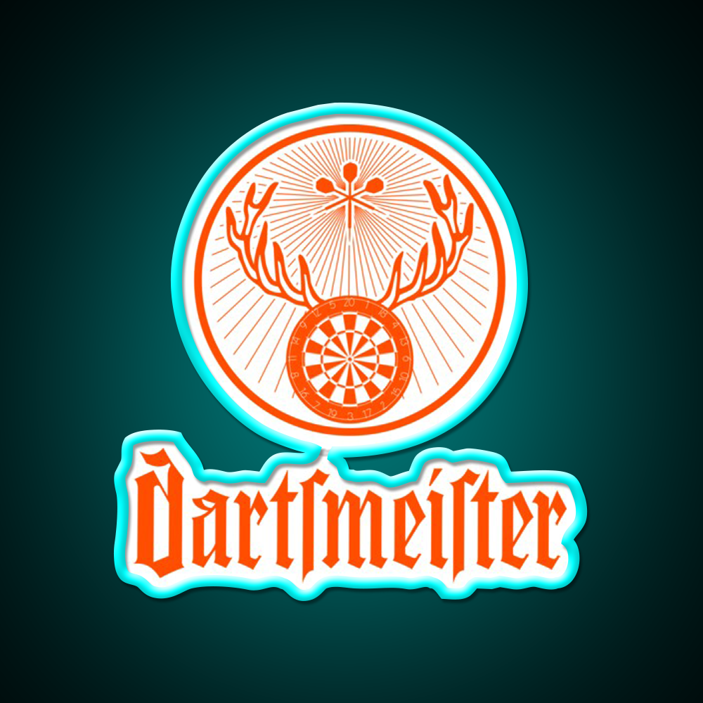 Dartsmeister Beer Bar Decor Led Neon Sign Rgb Color - Size and dimension reference