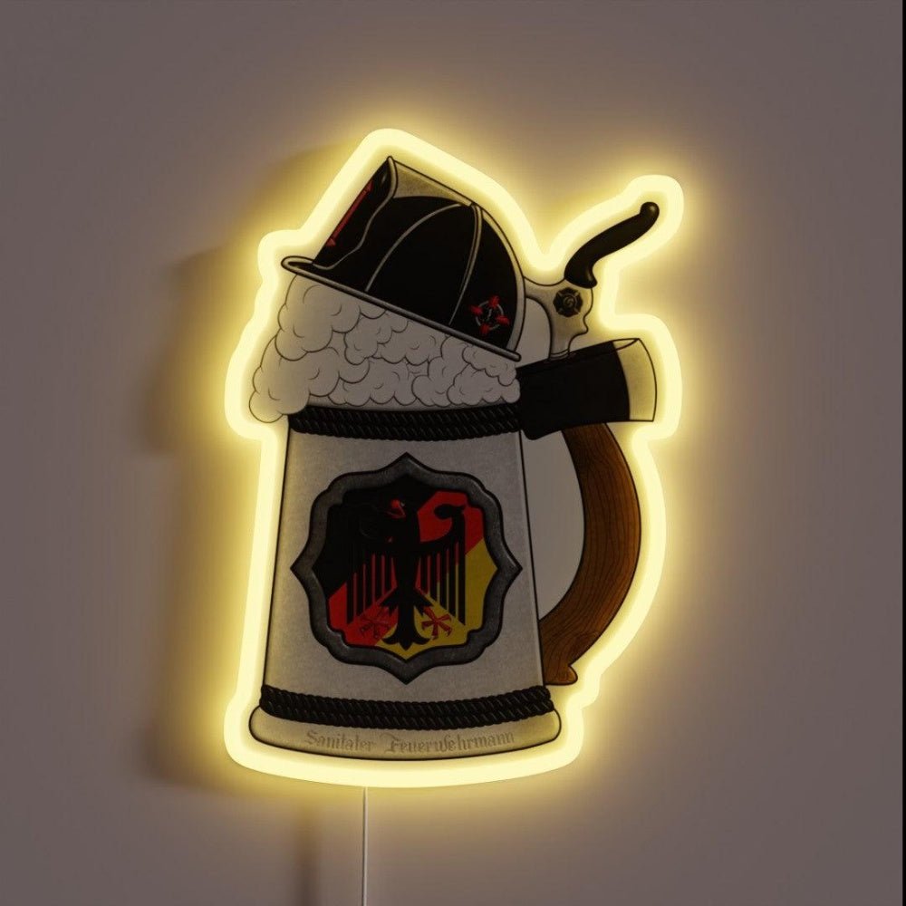 Das Beer Stein Firefighter Medic Rgb Led Neon Sign - Shineneon