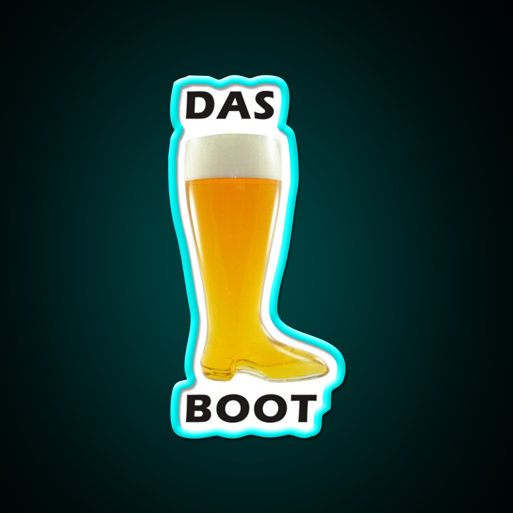 Das Boot Beer Bar Decor Led Neon Sign Rgb Color - Size and dimension reference