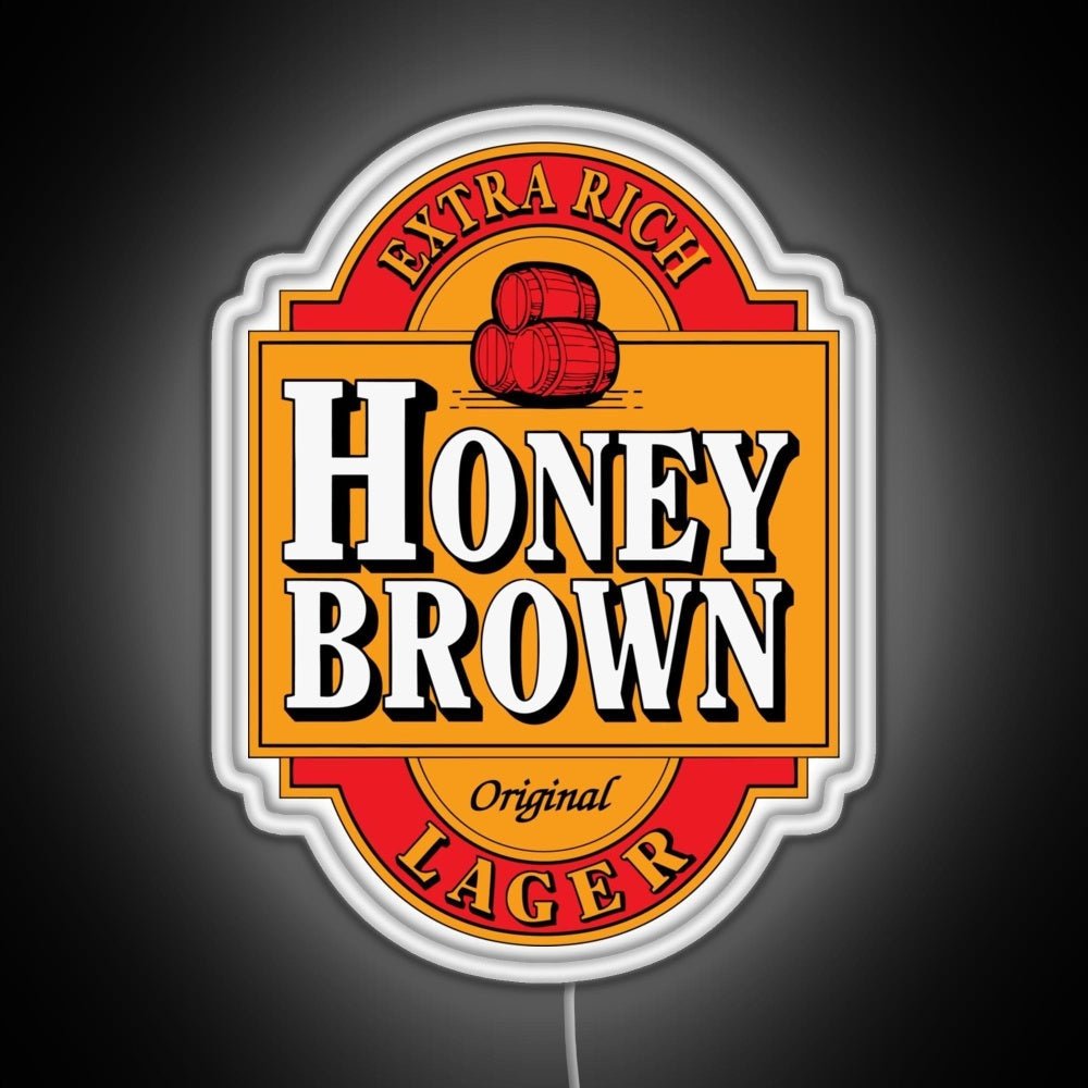 Dave S Honey Brown Lager Rgb Led Neon Sign Pop Wall Art - Shineneon
