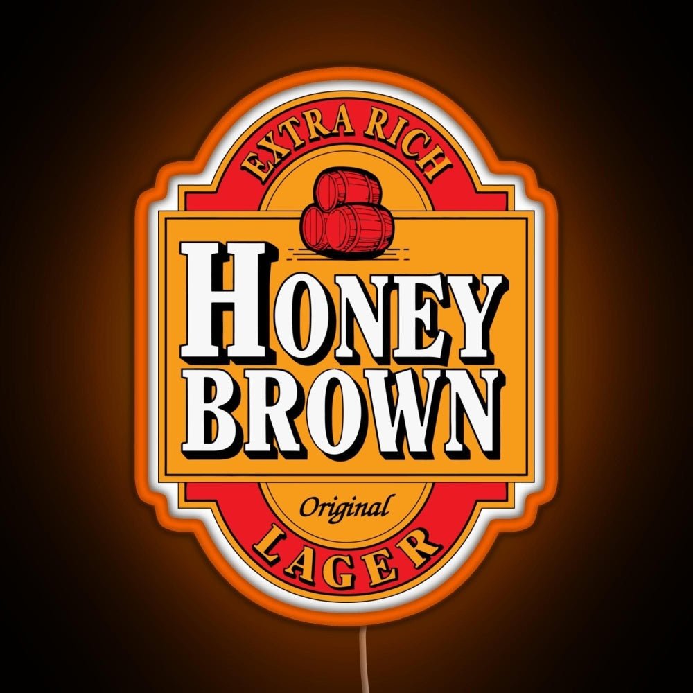 Dave S Honey Brown Lager Rgb Led Neon Sign Pop Wall Art - Shineneon