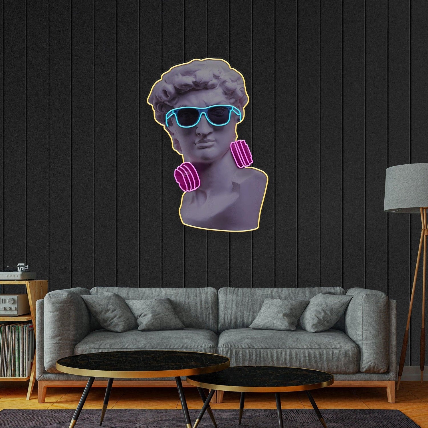 David Vibing Acrylic Style Uv Printed Led Neon Sign For Wall Decor | Shineneon