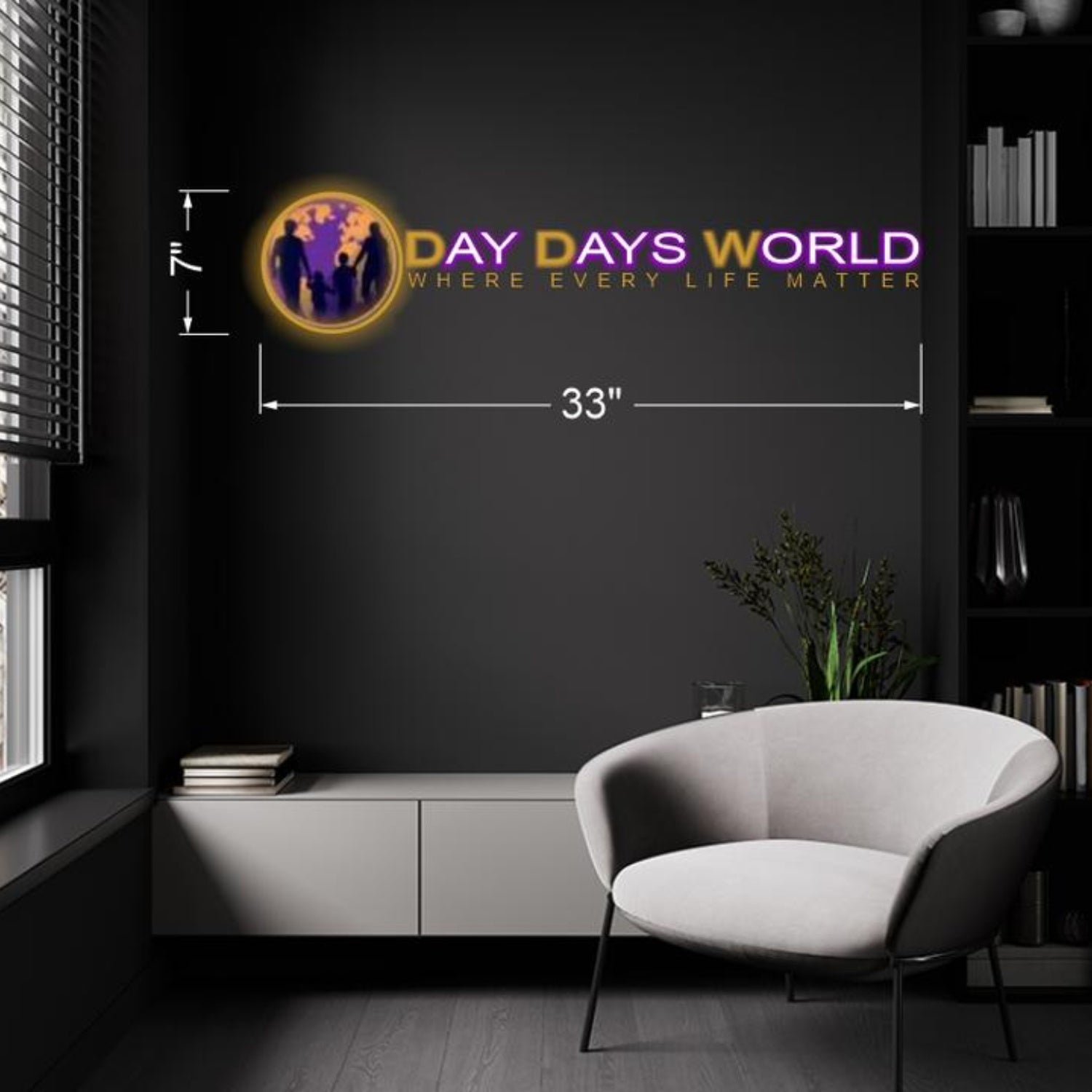 Day Days World Colorful Family Led Neon Sign For Home Decor | Shineneon