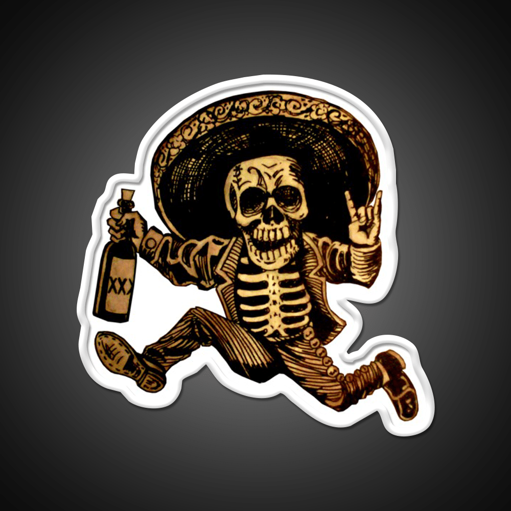 Day Of The Dead Posada Party Drink Tequila Led Neon Sign Rgb Color - Shineneon