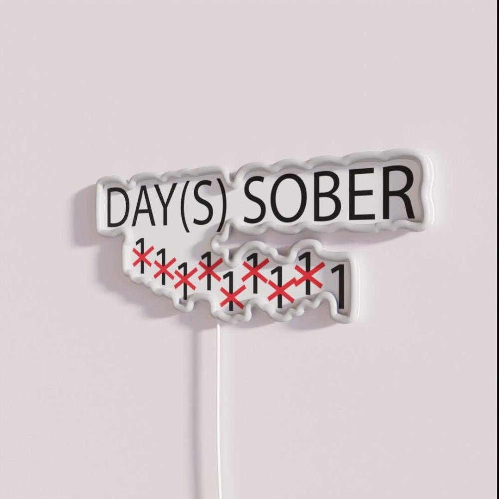 Days Sober Rgb Led Neon Sign - Shineneon