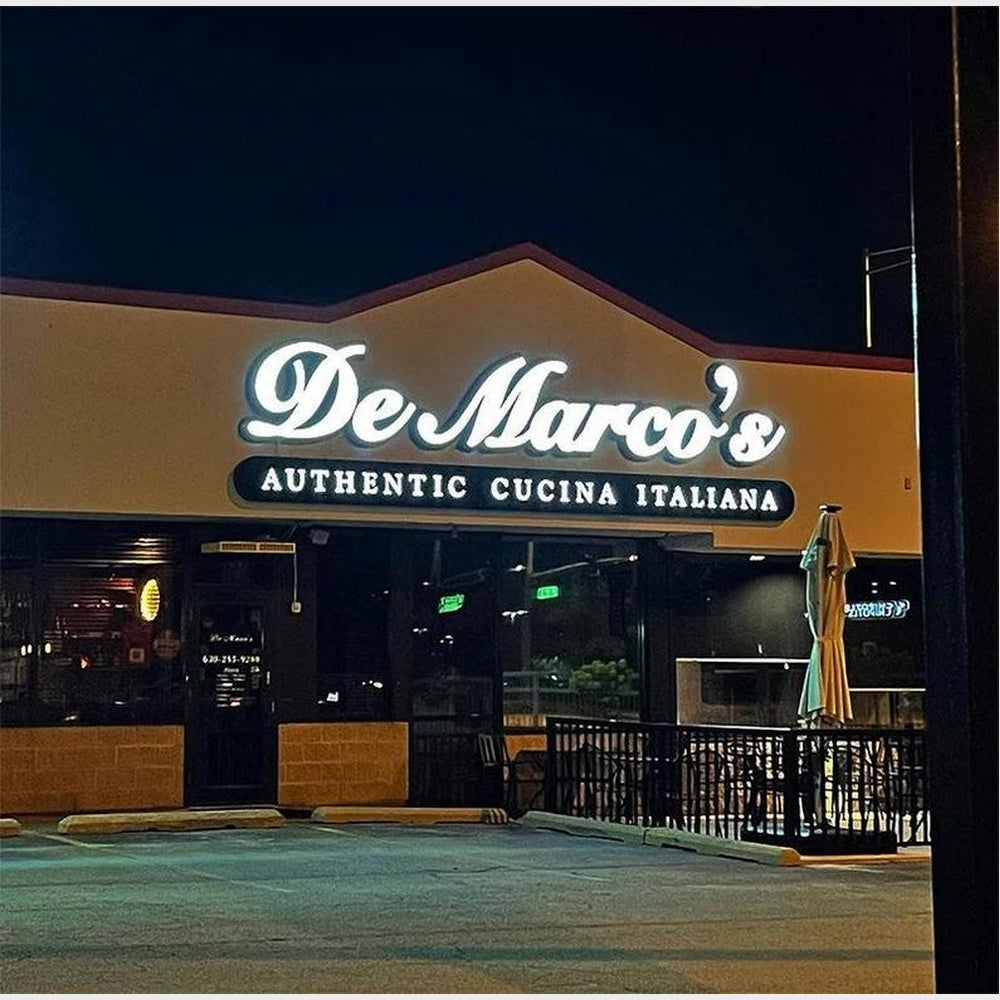 De Marcos Authentic Cucian Itallana 3D Frontlit Letters Metal Led Sign