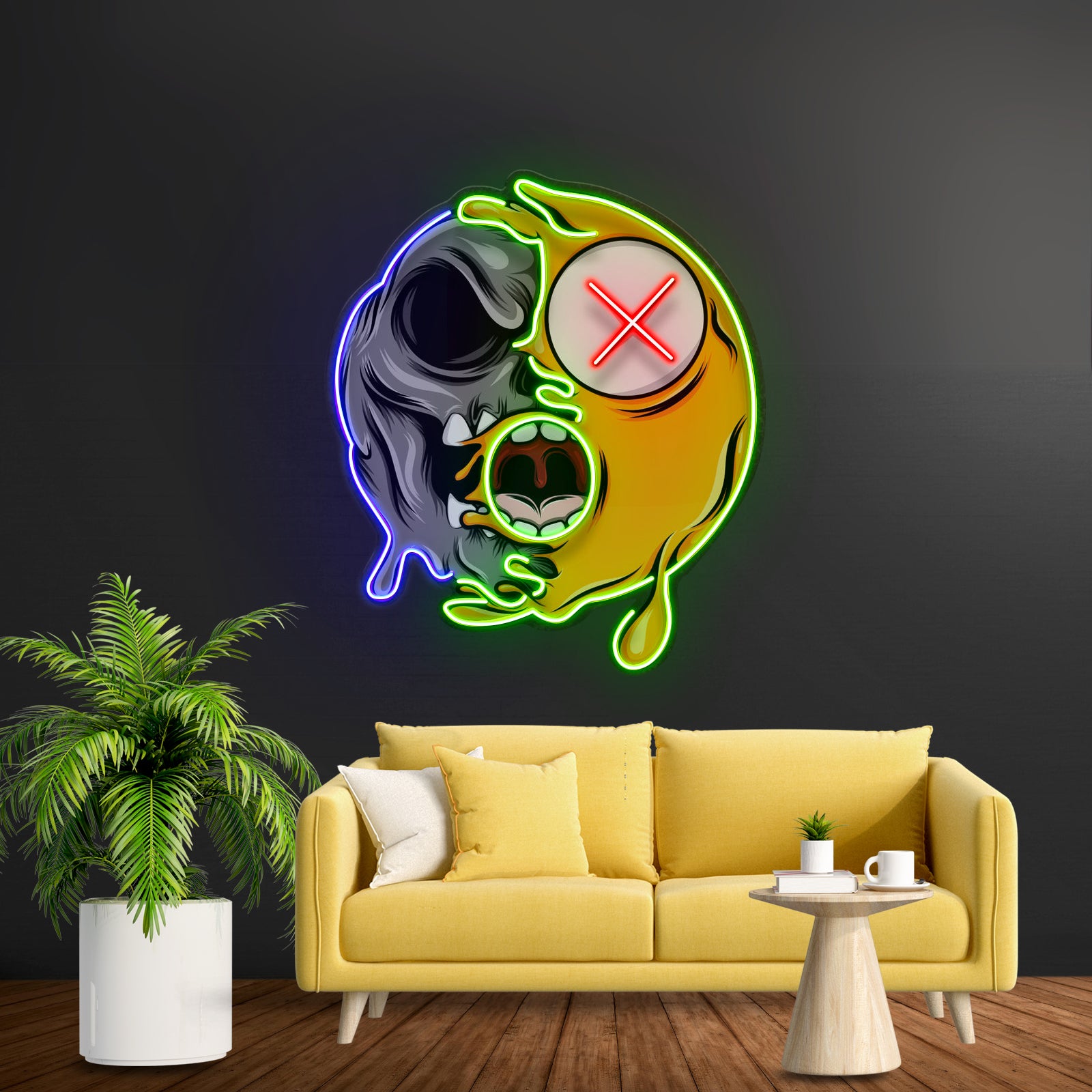 Dead Emoji Skull Led Neon Sign Light Custom Led Signs
