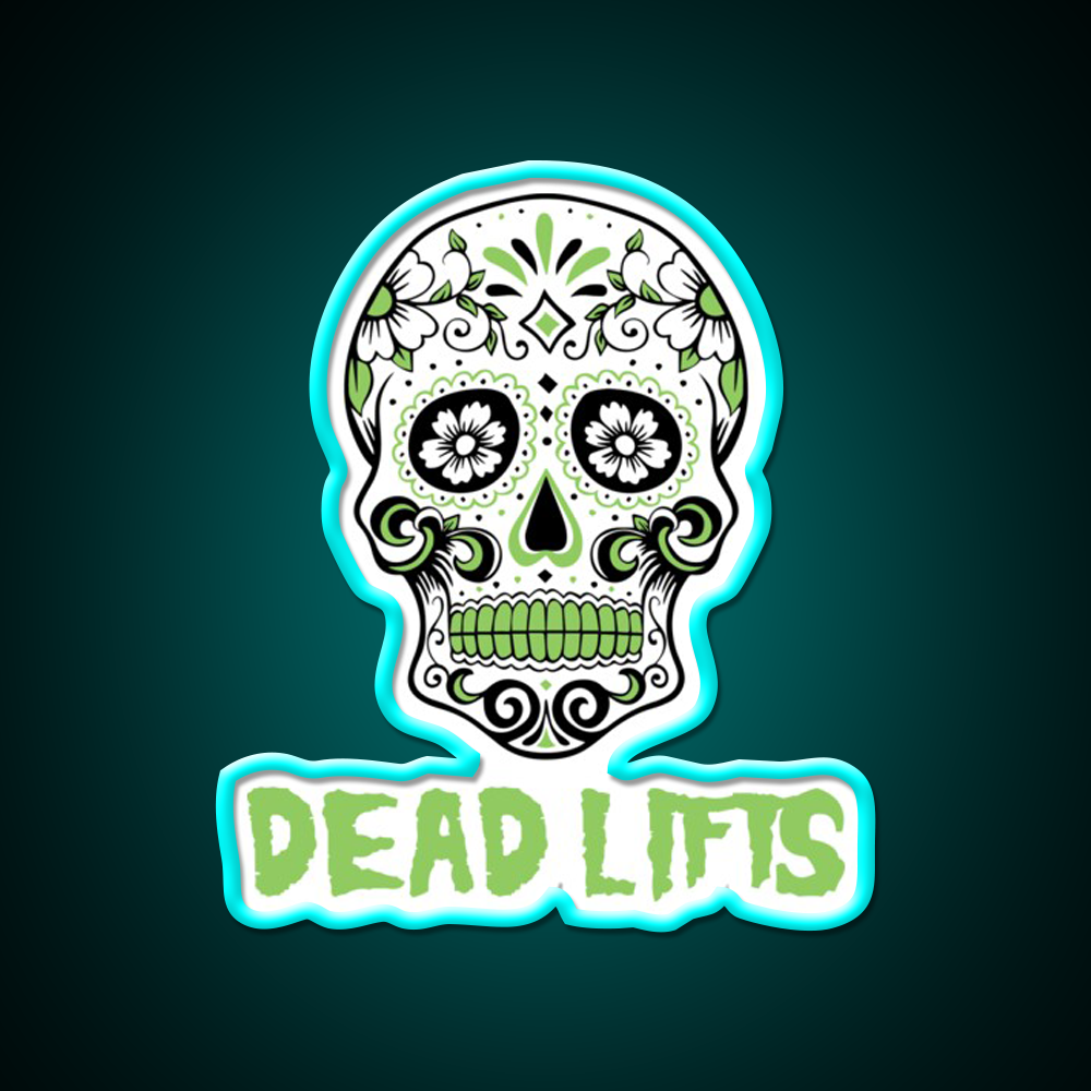 Dead Lifts Gym Fitness Led Neon Sign Rgb Color - Size and dimension reference