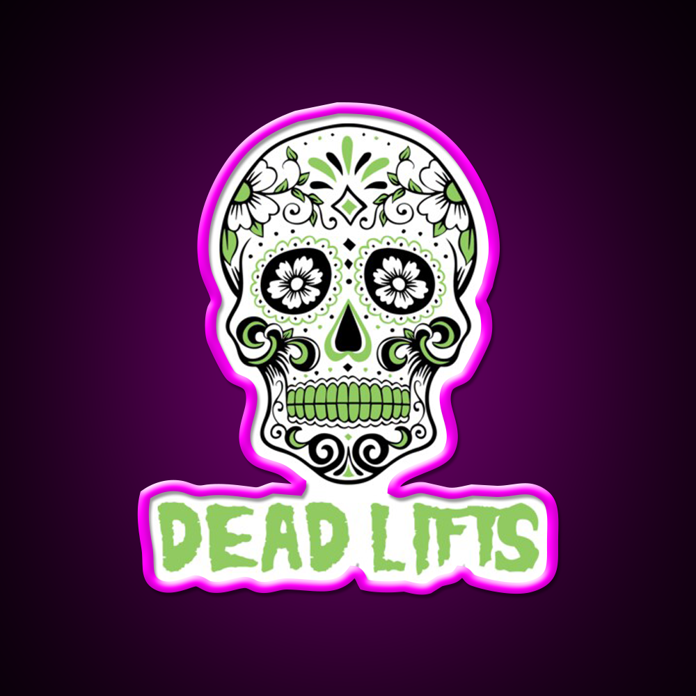 Dead Lifts Gym Fitness Led Neon Sign Rgb Color - Neon sign mounted on wall in room