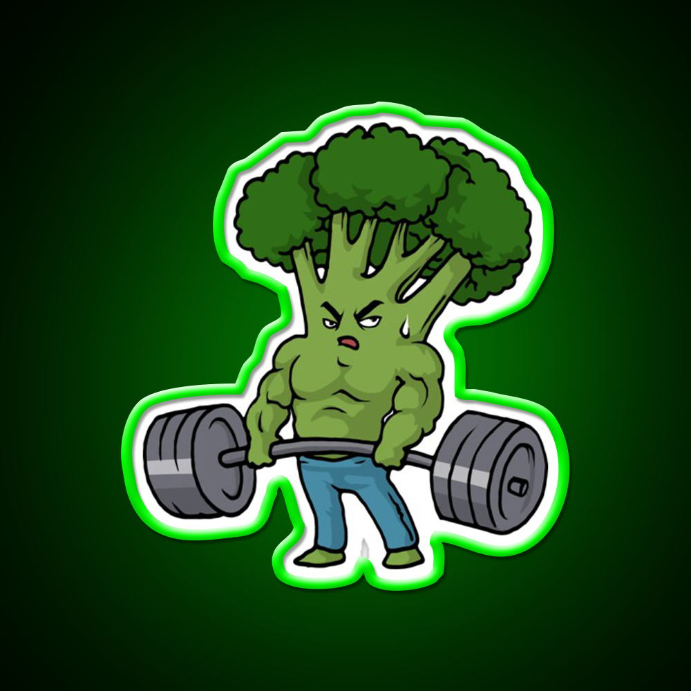 Deadlift T Broccoli Motivation Bodybuilding Gym Fitness Led Neon Sign Rgb Color