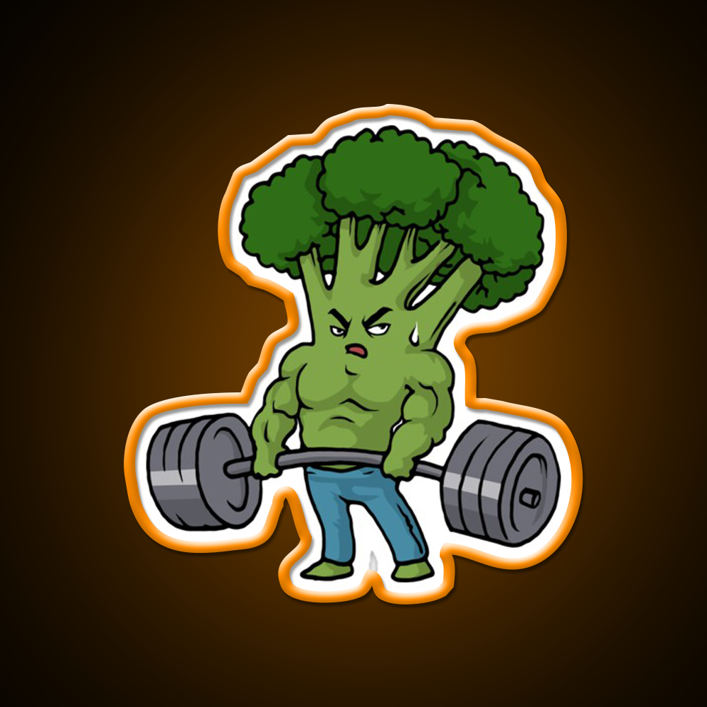 Deadlift T Broccoli Motivation Bodybuilding Gym Fitness Led Neon Sign Rgb Color