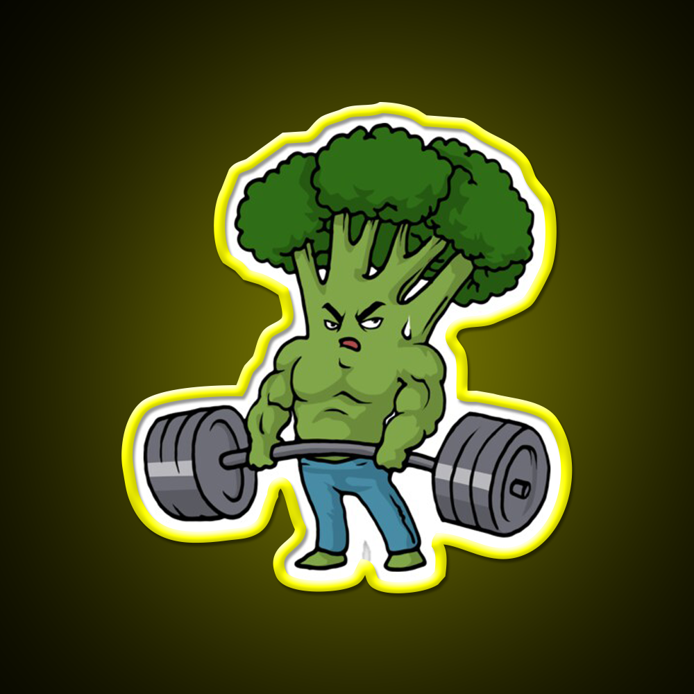 Deadlift T Broccoli Motivation Bodybuilding Gym Fitness Led Neon Sign Rgb Color