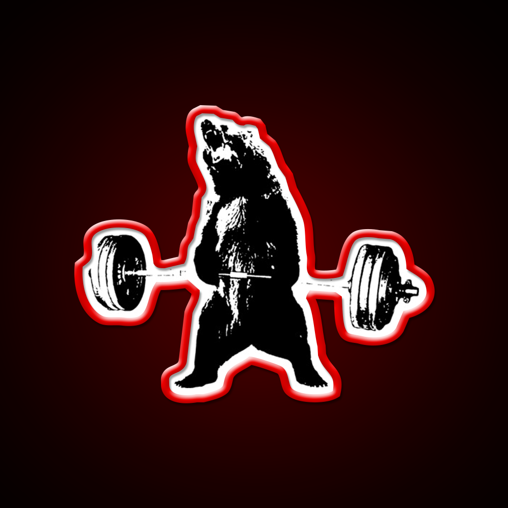 Deadlifting Bear Gym Fitness Led Neon Sign Rgb Color