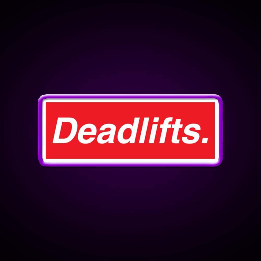 Deadlifts Gym Fitness Led Neon Sign Rgb Color