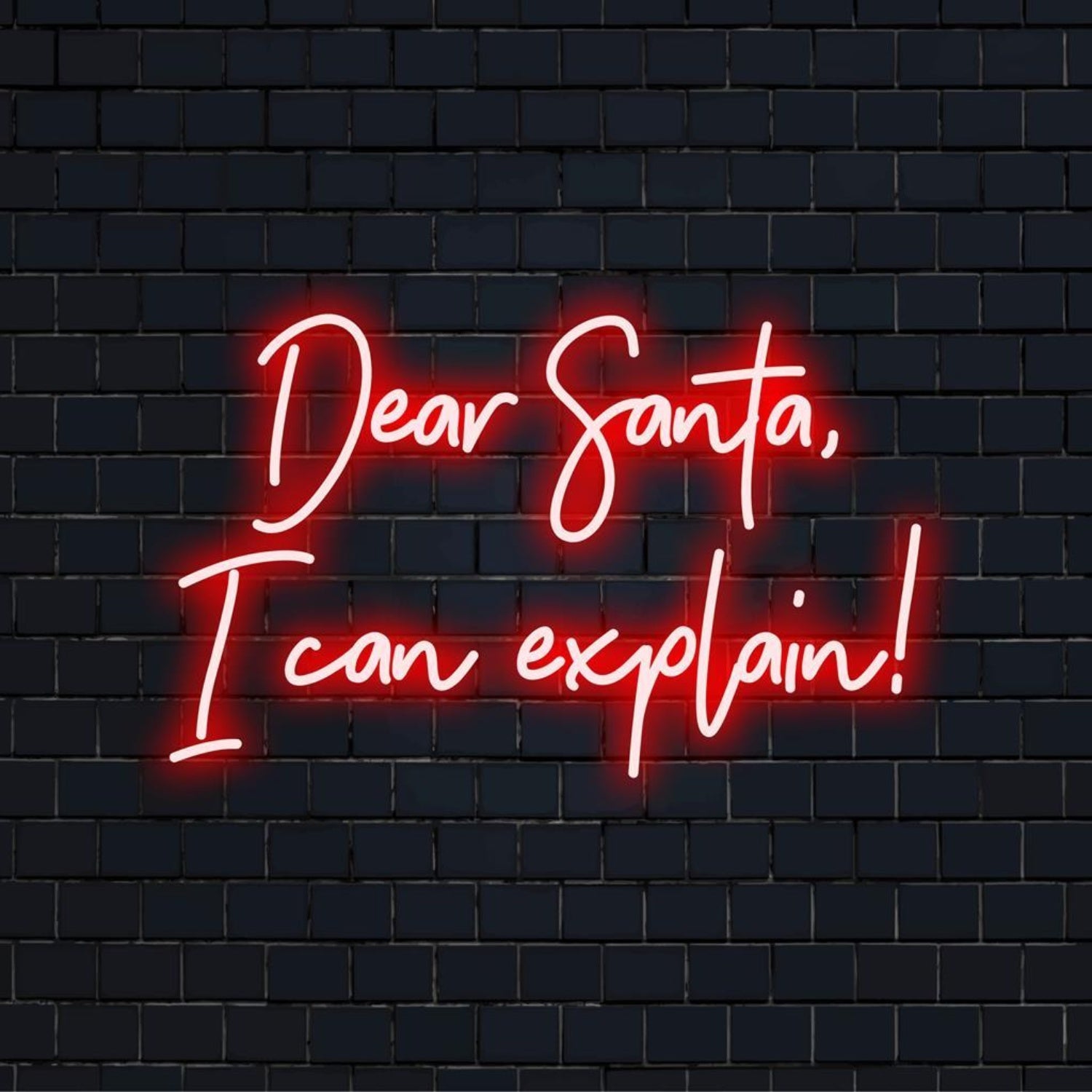 Dear Santa I Can Explain Red White Led Neon Sign For Christmas Home Bar Decor | Shineneon