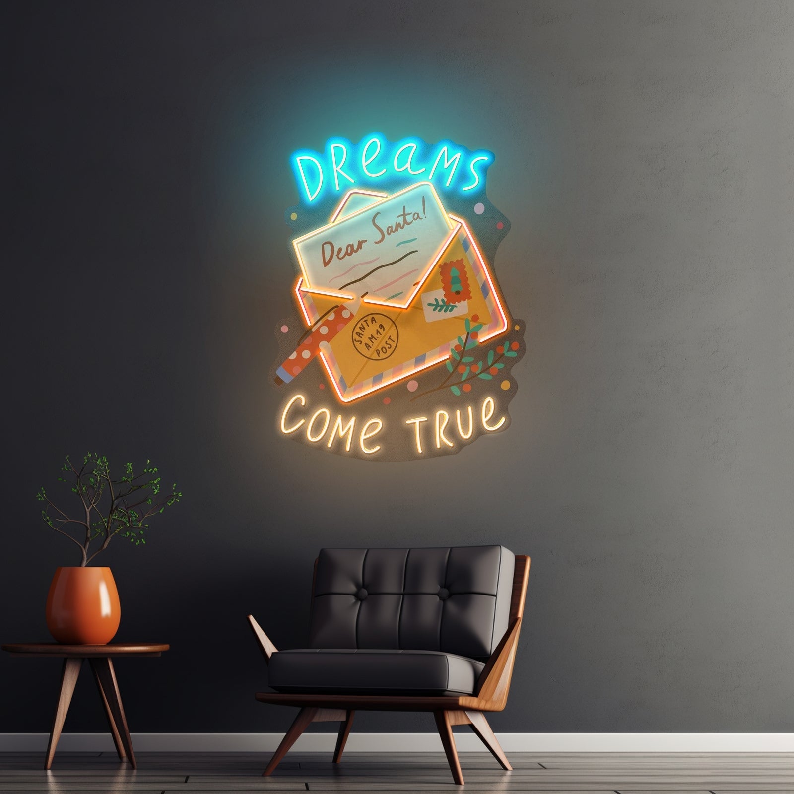 Dear Santa Letter Christmas Led Neon Signs - Shineneon
