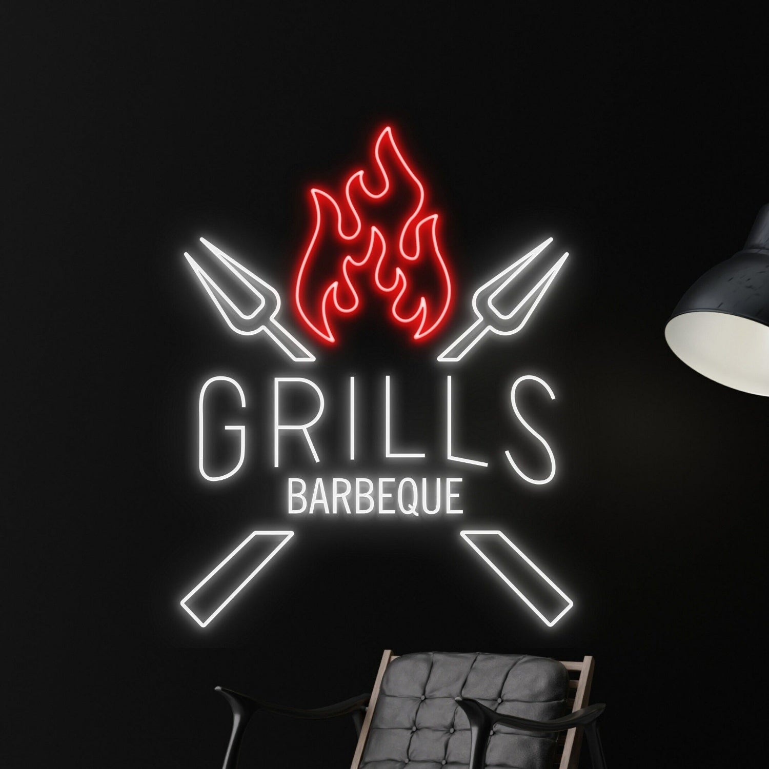 Deck Man Cave Grills Barbeque Led Neon Sign - Shineneon