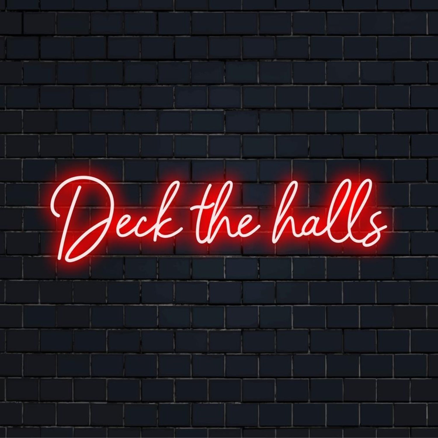 Deck The Halls Red Led Neon Sign Christmas Indoor Wall Decor | Shineneon