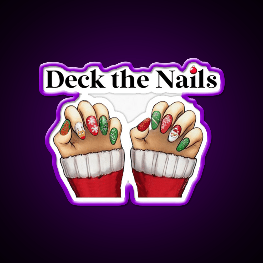 Deck The Nail Salon Led Neon Sign Rgb Color - Shineneon