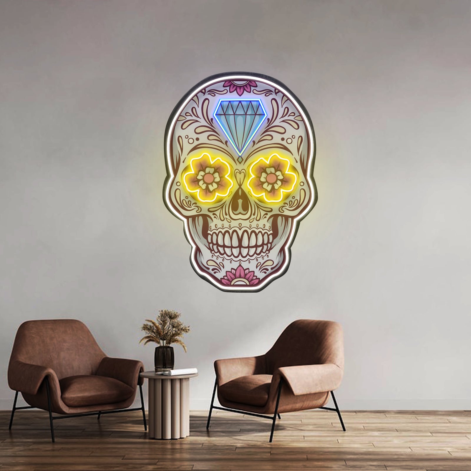 Decor Skull Led Neon Sign Light Custom Led Signs