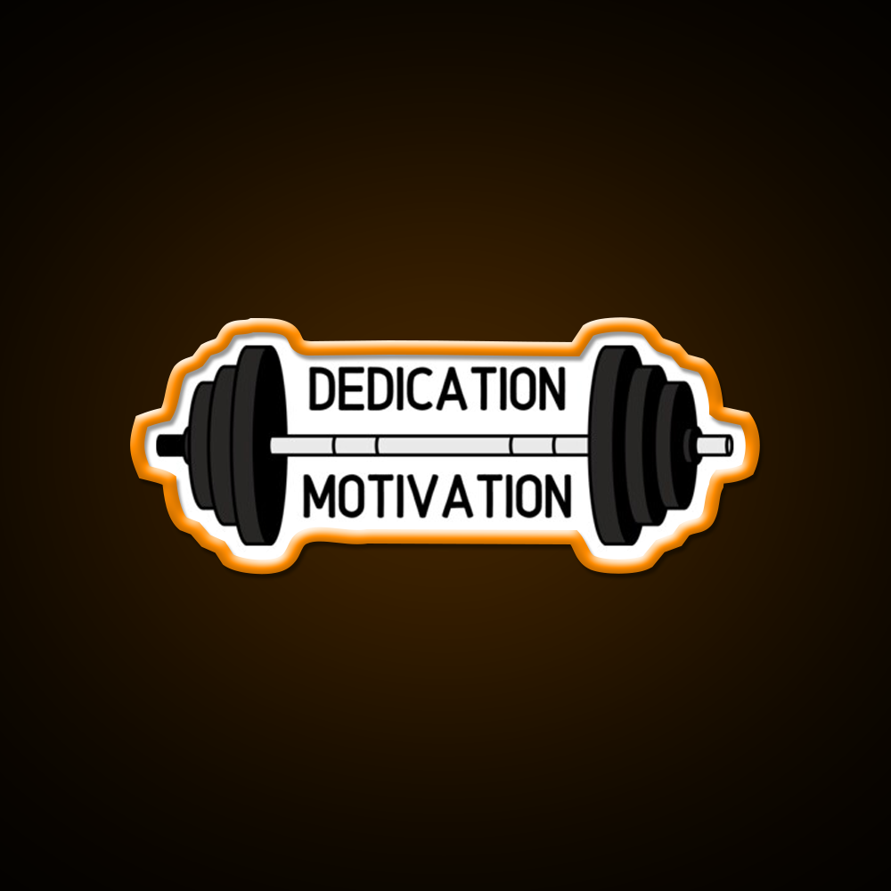 Dedication Over Motivation Fitness Motivation Gym Fitness Led Neon Sign Rgb Color